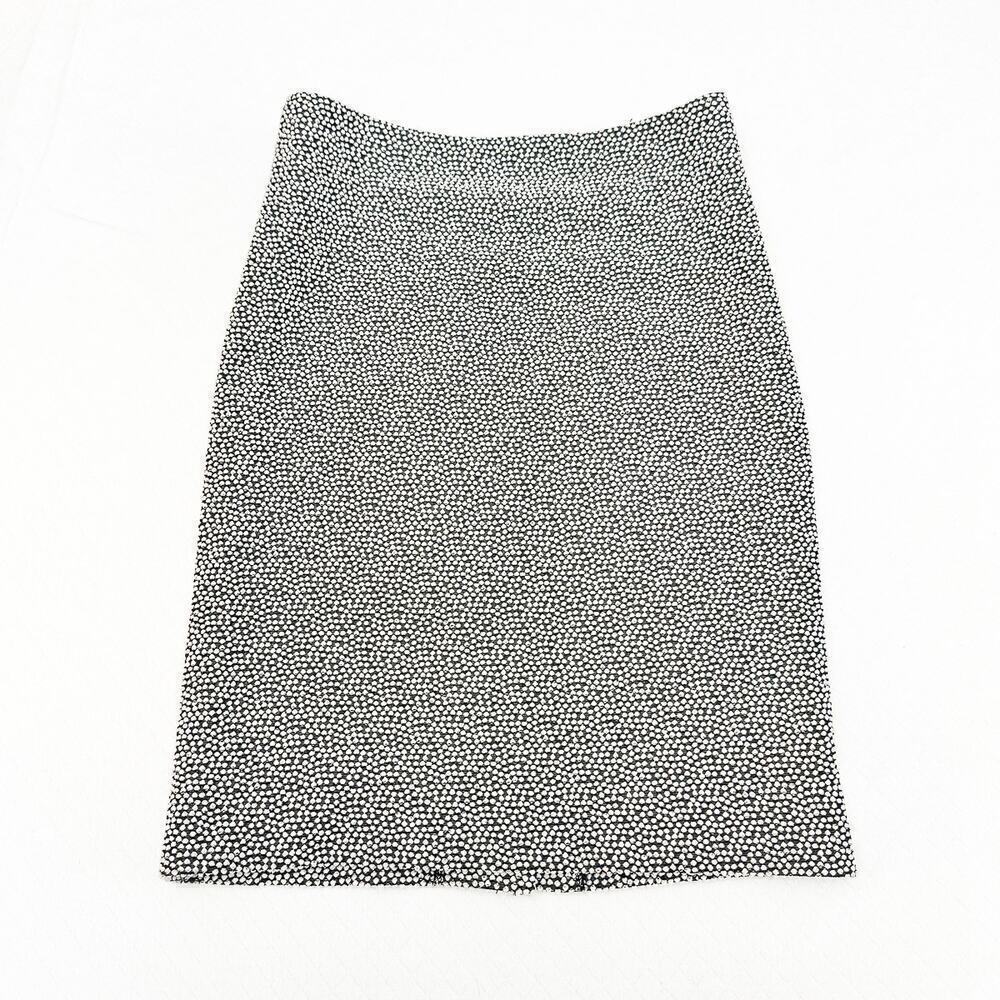 MM La Fleur Patterned Pencil Skirt Woven Poka Dot Size 8